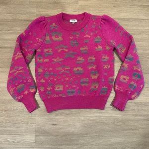 Fate fuschia puff sleeve sweater size medium. Excellent condition.